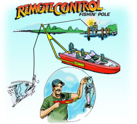 The RC Fishing Pole, turns any rc boat into a rc fishing boat