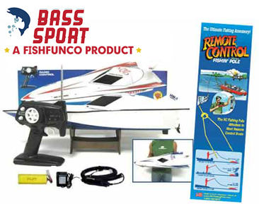 Including everything for fishing fun, The Bass Sport Rc Fishing Boat